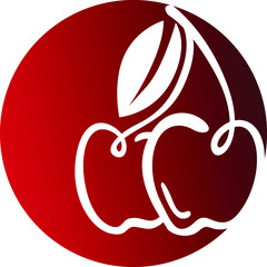 Vector Design of an Apple Logo in Red and Green