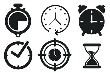 clock set vector illustration