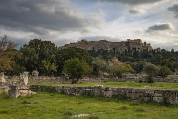 View of the Acropolis of Athens, Greece