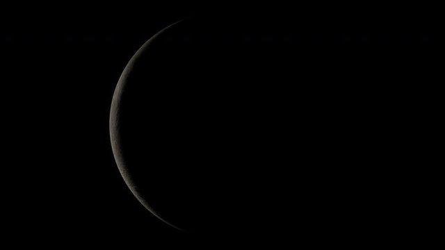 Moon phases cycle timelapse cgi