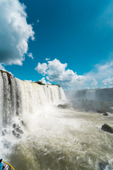 waterfall in foz de iguazu brasil