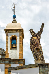 Obraz premium Santuario de Bom Jesus de Matosinhos, Aleijandinho masterpiece, Prophete Habacuc statue, Congonhas do Campo, Minas Gerais, Brazil