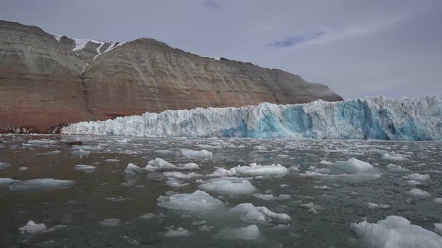 glacier In the Arctic Spitsbergen, Svalbard