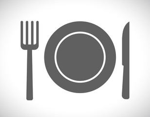 knife fork plate icon