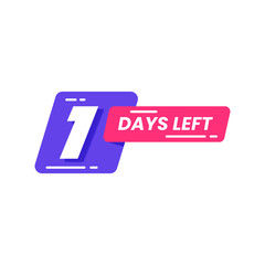 1 days left for promotional banner for online shopping
