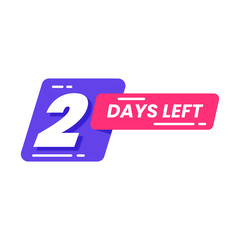 2 days left for promotional banner for online shopping