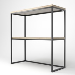 3d illustration of a modern loft-style rack