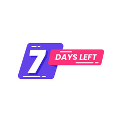7 days left for promotional banner for online shopping