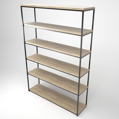 3d illustration of a modern loft-style rack