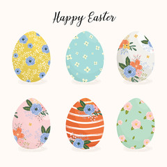 Cute bunny vector illüstration for happy easter.