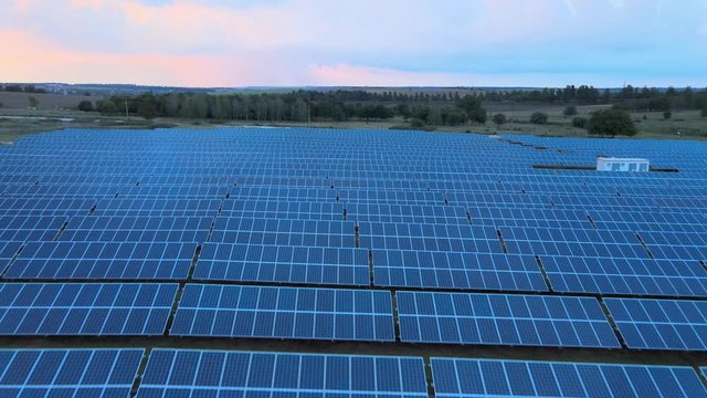 Flying over a photovoltaic central