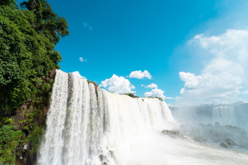 waterfall in foz de iguazu brasil