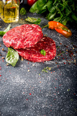 Raw minced beef steak