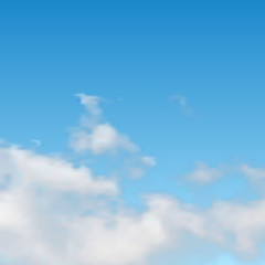 Naklejka na ściany i meble Natural background with cloud on blue sky