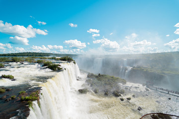 waterfall in foz de iguazu brasil
