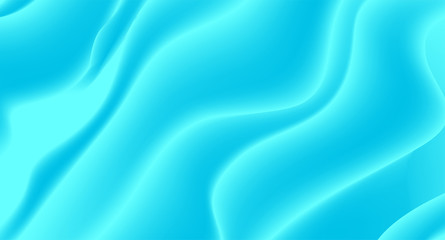 Bright blue abstract liquid flowing wavy vector background
