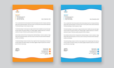 Simple creative modern letter head templates for your project design, Vector illustration