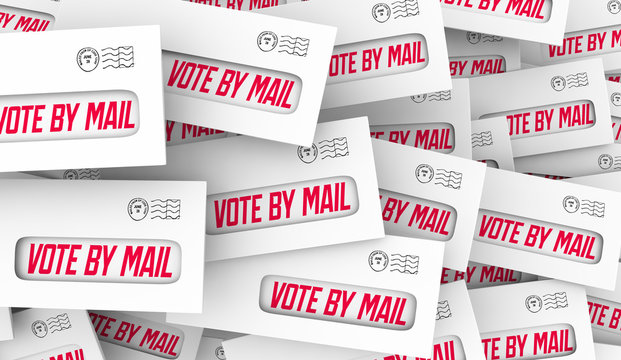 Vote By Mail Ballot Absentee Election Voting 3d Illustration