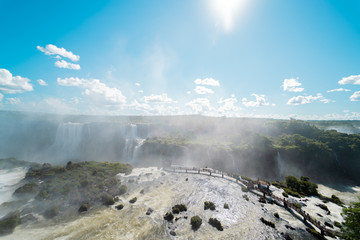 waterfall in foz de iguazu brasil