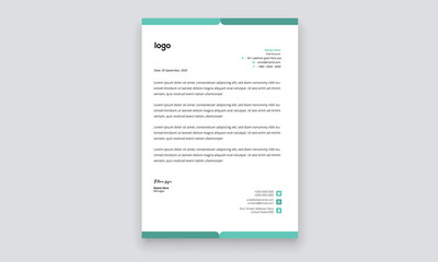 Simple creative modern letter head templates for your project design, Vector illustration