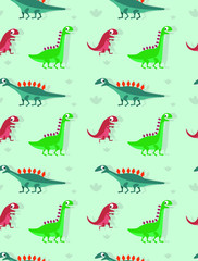 Cute dinosaur pattern design as vector