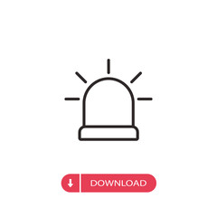 Siren icon vector. Emergency sign
