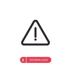 Attention icon vector. Warning sign