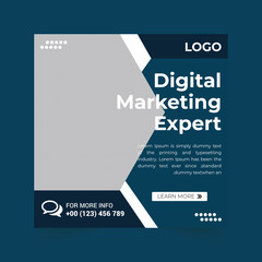 Obraz premium Digital business marketing social media Banner post & web banner Premium AI