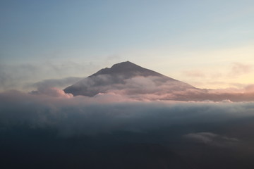 clouds over Rinjani mount Sembalun Lombok