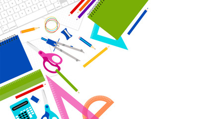 sfondo, materiale scolastico, scuola, studiare