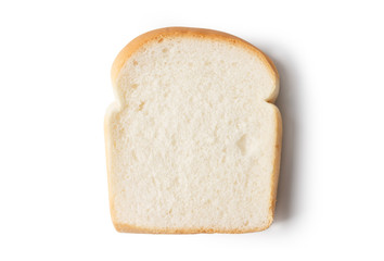 top view Sliced bread best shape isolated on white background