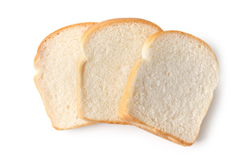 top view Sliced bread best shape isolated on white background