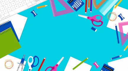 sfondo, materiale scolastico, scuola, studiare