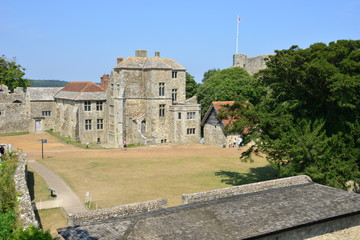 Fototapeta premium Inner courtyard of a castle in the Isle of Wight.