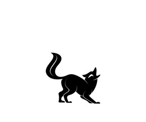 Fox animal icon logo design template