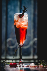 
Iced cocktail at the bar