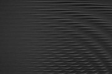 High technology monochrome cymatics abstract background. Organic cyberpunk structure. Three-dimensional render visualization of sound wave effect.