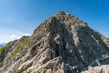 Climbing the Karhorn Via Ferrata near Warth Schrocken in the Lechquellen Mountains