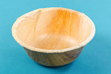 Cup from dried betel nut leaf palm.