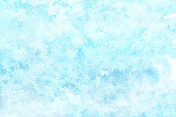 Obraz premium Winter ice frost, frozen background. frosted window glass texture. Cold cool icicles background. Winter wonderland scene. Natural, decoration.
