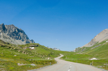 Albula, Albulapass, Passstrasse, Bergstrasse, Albulapass, Passh&ouml;he, Park Ela, Berg&uuml;n, Wanderweg, Graub&uuml;nden, Engadin, La Punt Chamues-ch, Alpen, Sommer, Schweiz