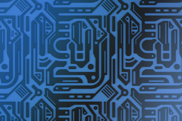 Abstract circuit board futuristic technology processing background. Microchip digital illustration.