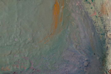 Naklejka premium Background image of bright oil-paint palette closeup.
