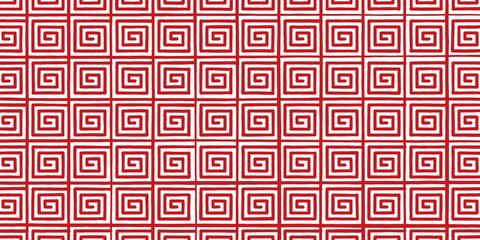 手書き風の線で書いた雷文様(伝統模様)