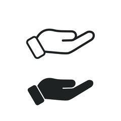 Fototapeta premium vector hand icon on white background