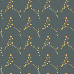 Cute kawaii square seamless pattern for mother's day isolated on gray background. Textured floral digital art. Print for wrapping paper, fabric, postcard, invitation, wallpaper, stationery