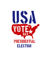 American presidential election and american flag vector art