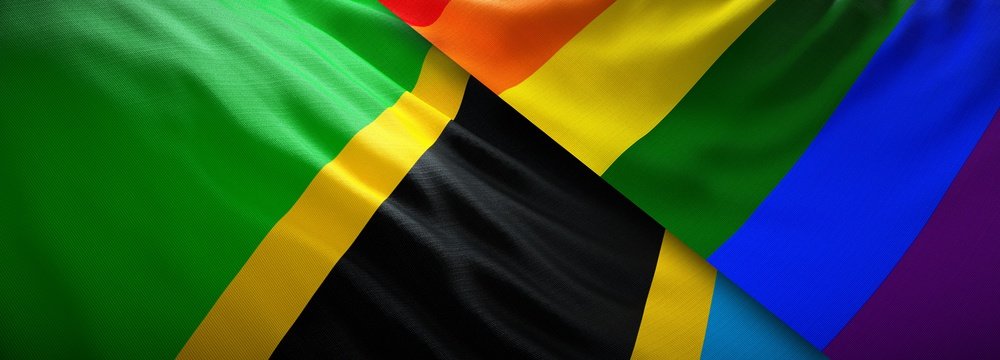 LGBT flag and flag of Tanzania