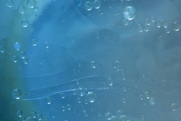 Abstract Blue water bubbles background