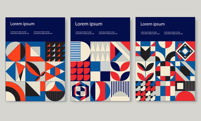 Trendy pattern cover set.Abstract background. Applicable for book,cover,magazine,annual report,catalog design etc.